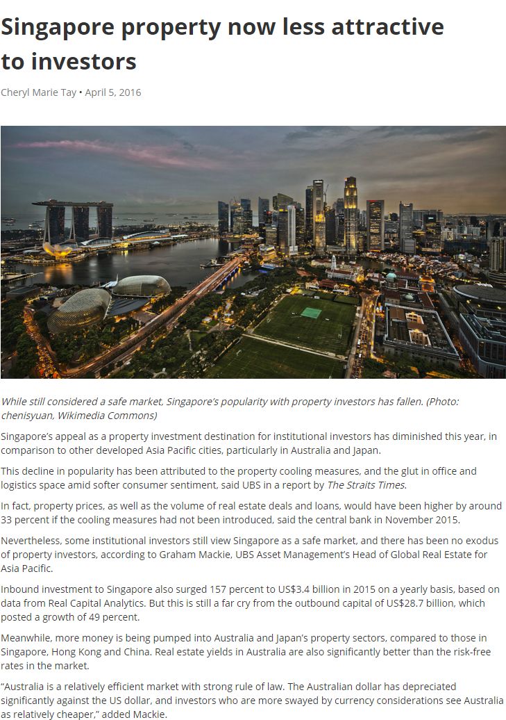 Pdf: Singapore property now less attractive to investors - Stonehard