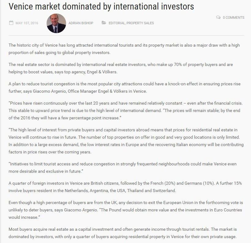 Pdf: Venice market dominated by international investors - Stonehard